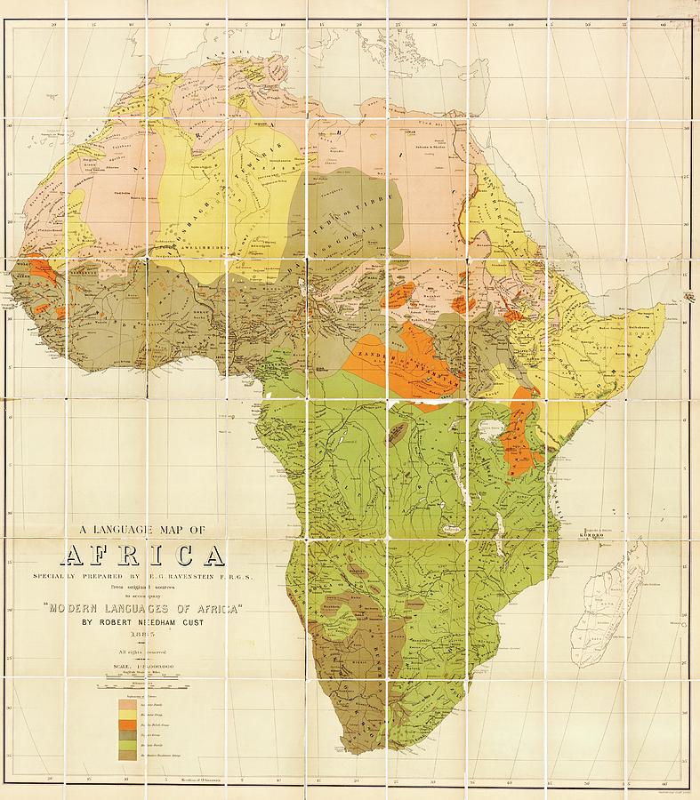 Map Of The Languages Of Africa Photograph by Library Of Congress, Geography And Map Division