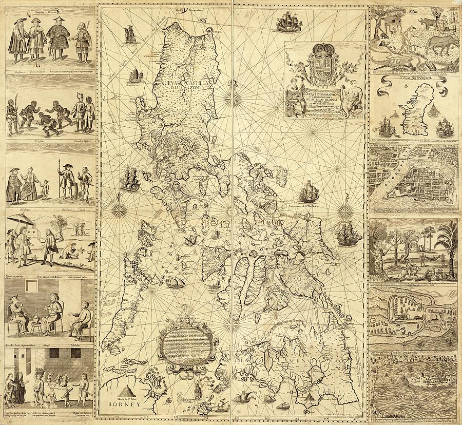 Map Photograph - Map Of The Philippines by Library Of Congress, Geography And Map Division/science Photo Library