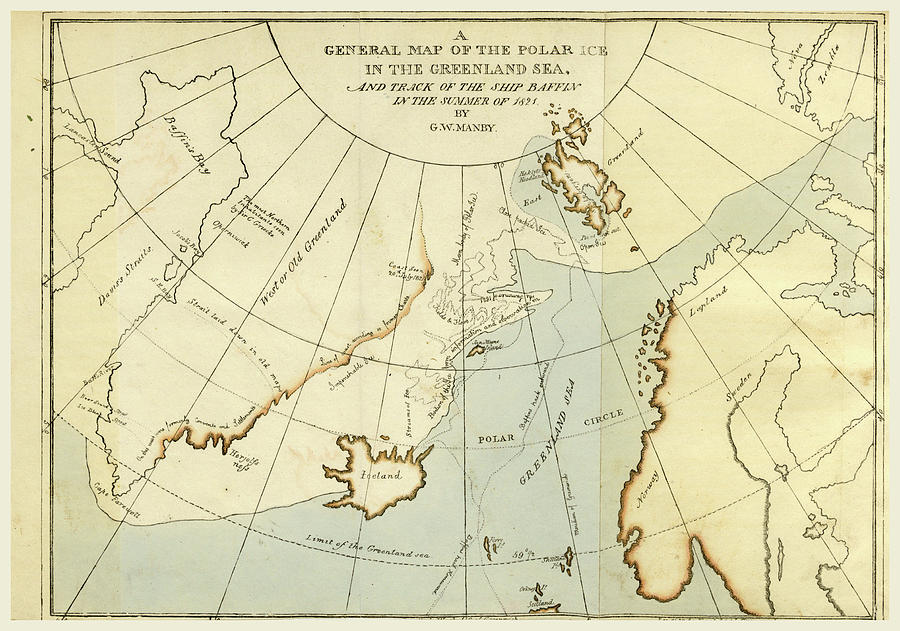 Map Of The Polar Ice In The Greenland Sea