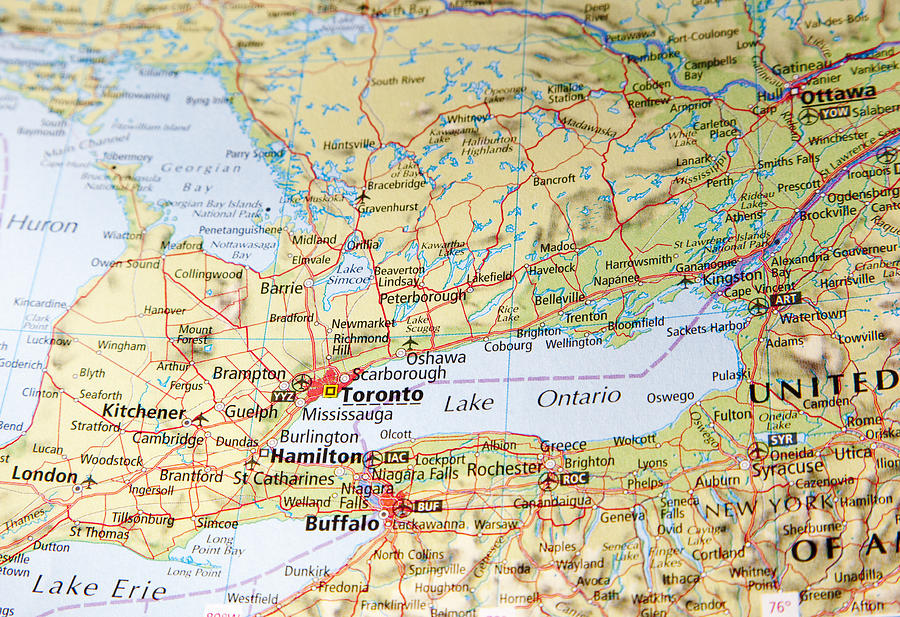 Map Of Toronto Area Photograph by Lightguard