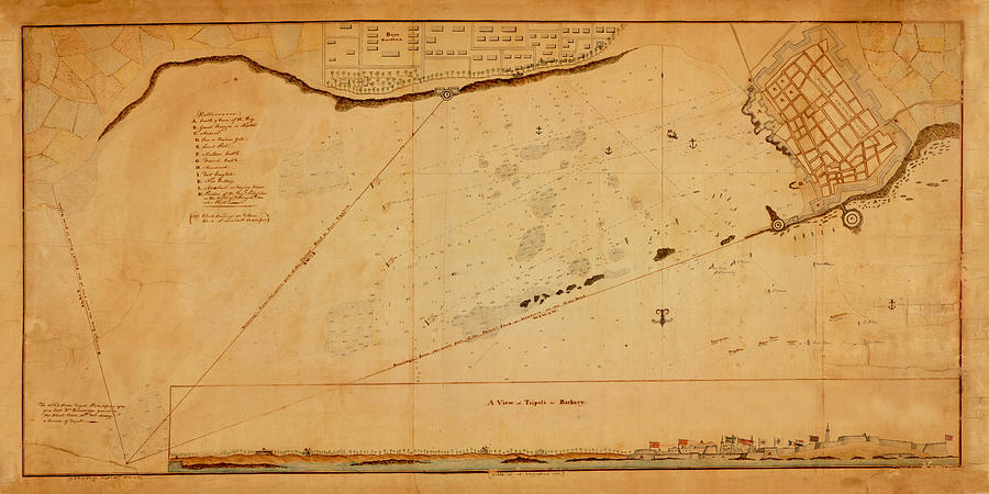 Map of Tripoli 1804 Photograph by Andrew Fare