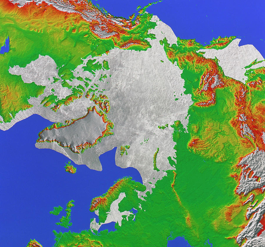Map Showing Limit Of Arctic Ice Pack Bpnrscscience Photo Library 