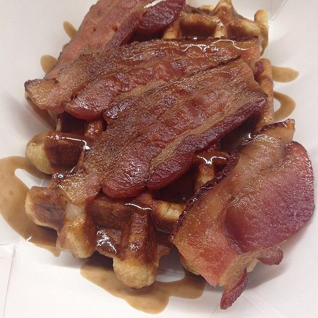 Pdx Photograph - Maple Bacon Waffle From @gaufregourmet by Jana Seitzer