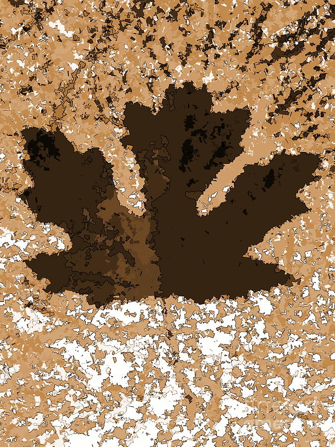 Nature Digital Art - Maple Leaf brown  hues by Vintage Collectables