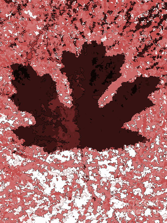 Maple Leaf moody hues Digital Art by Vintage Collectables