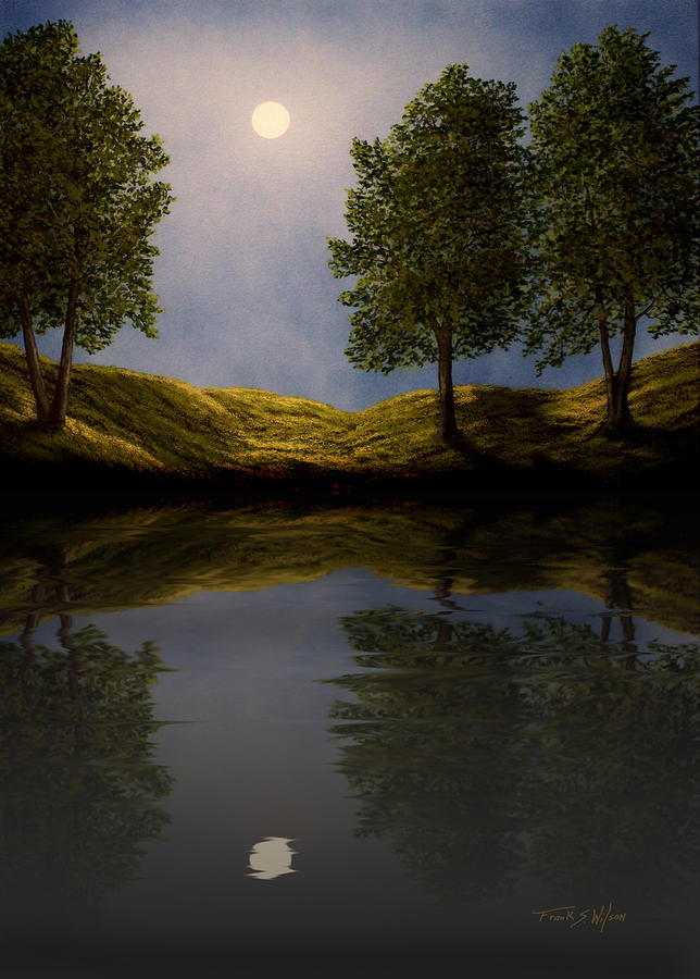 Maples In Moonlight Reflections Photograph by Frank Wilson