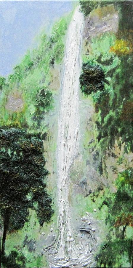 Tree Painting - Maracas Waterfalls by Waheeda Ramnath