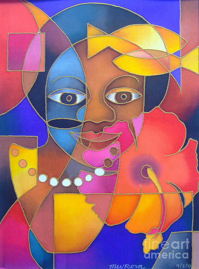 Marama Ni Viti - Fijian Woman Painting by Maria Rova