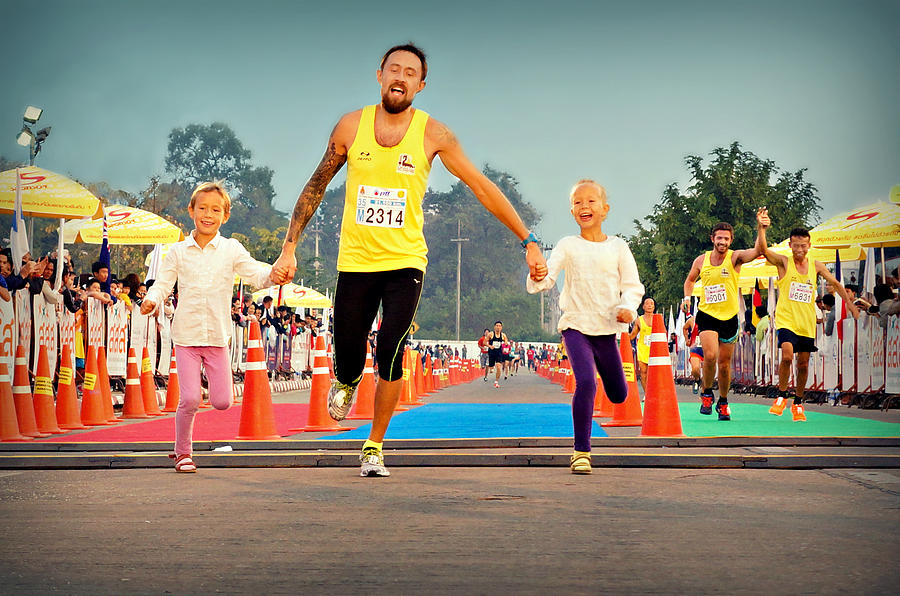 Sports Photograph - Marathon of Happiness by Ian Gledhill