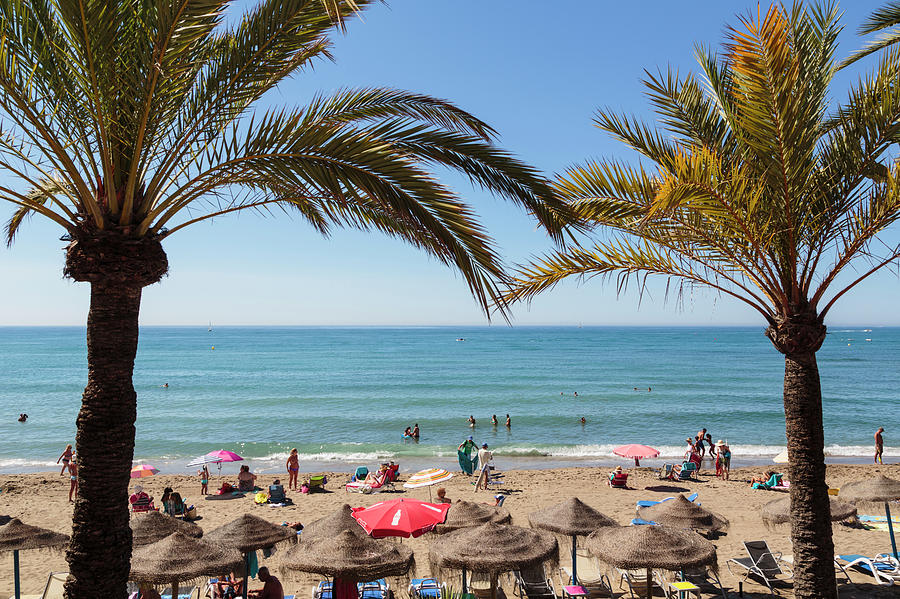Marbella, Spain. Beach Scene Photograph by Ken Welsh - Fine Art America
