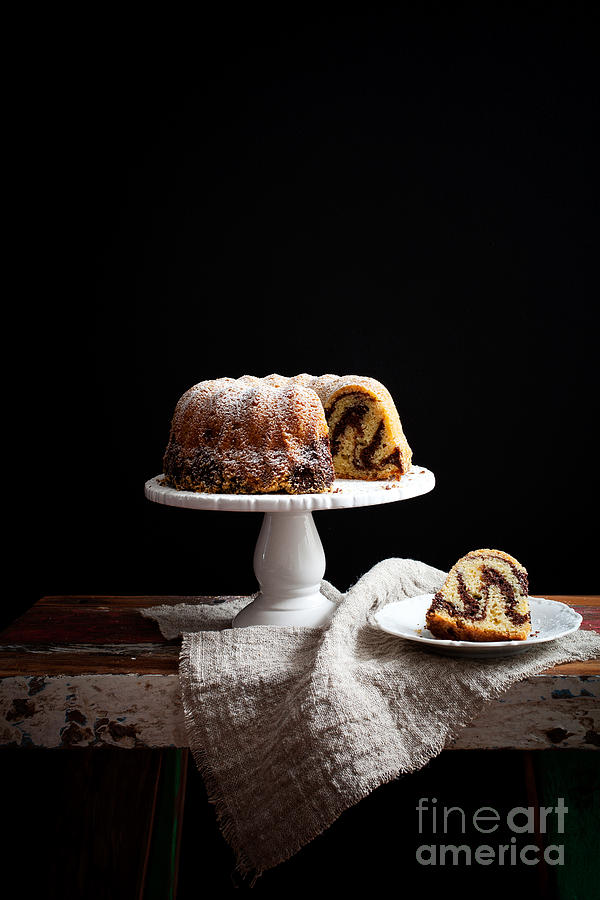 Cake Photograph - Marble bundt cake by Kati Finell