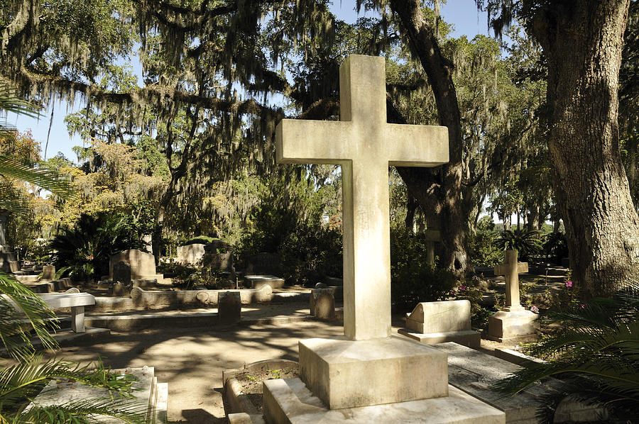Marble Crosses in Grave Yard Photograph by Bradford Martin