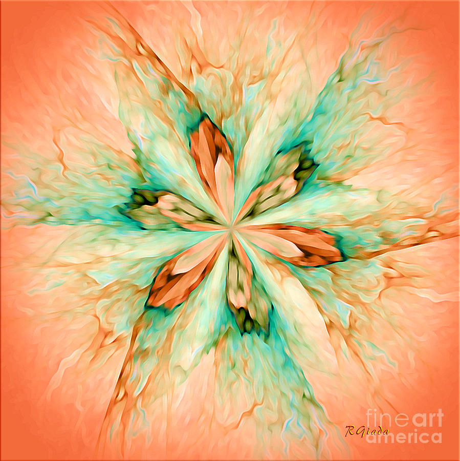 Marble flower - optimistic art by Giada Rossi Digital Art by Giada Rossi