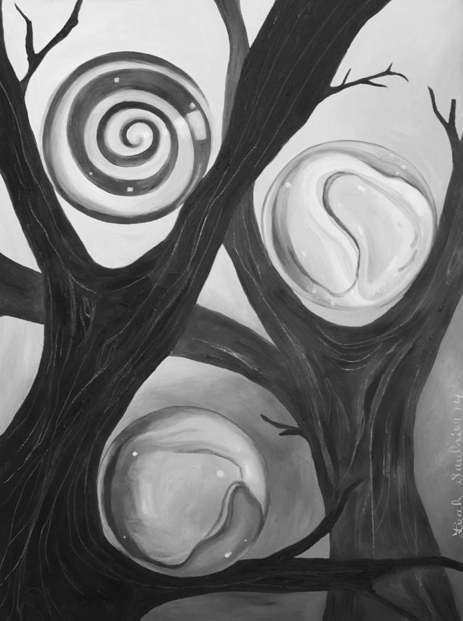 Marble Forest 2 edit 3 Painting by Leah Saulnier The Painting Maniac