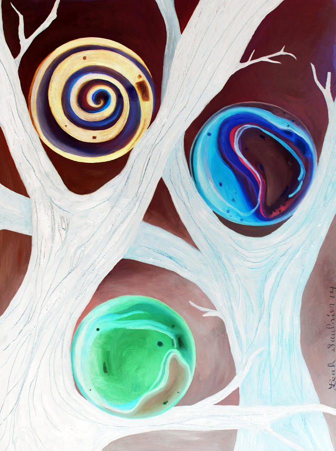 Marble Forest 2 edit 5 Painting by Leah Saulnier The Painting Maniac