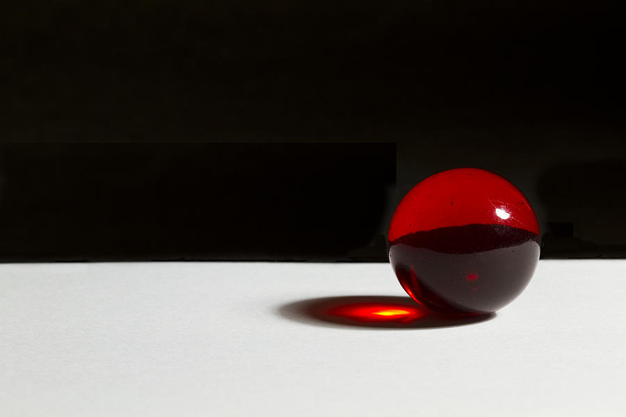 Toy Photograph - Marble Red 1 A by John Brueske