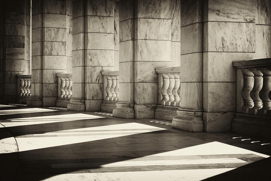 Arlington National Cemetery Photograph - Marble Shadows by Paul W Faust -  Impressions of Light