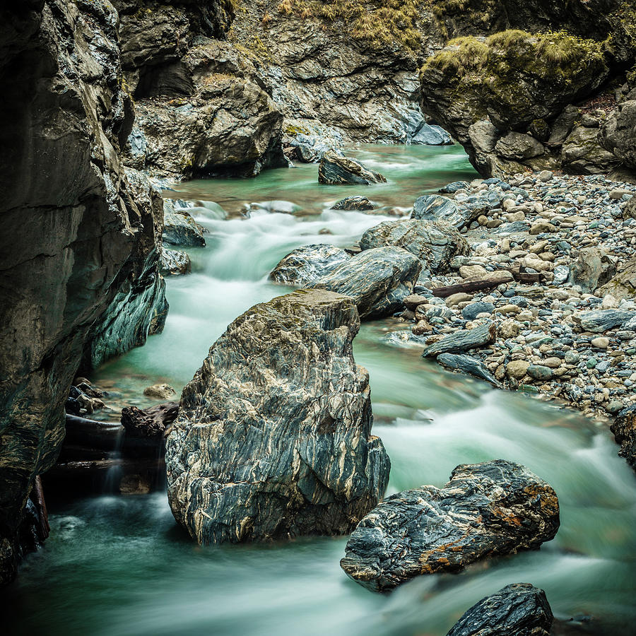 Marble Stones In A Mountain River Photograph by 5ugarless