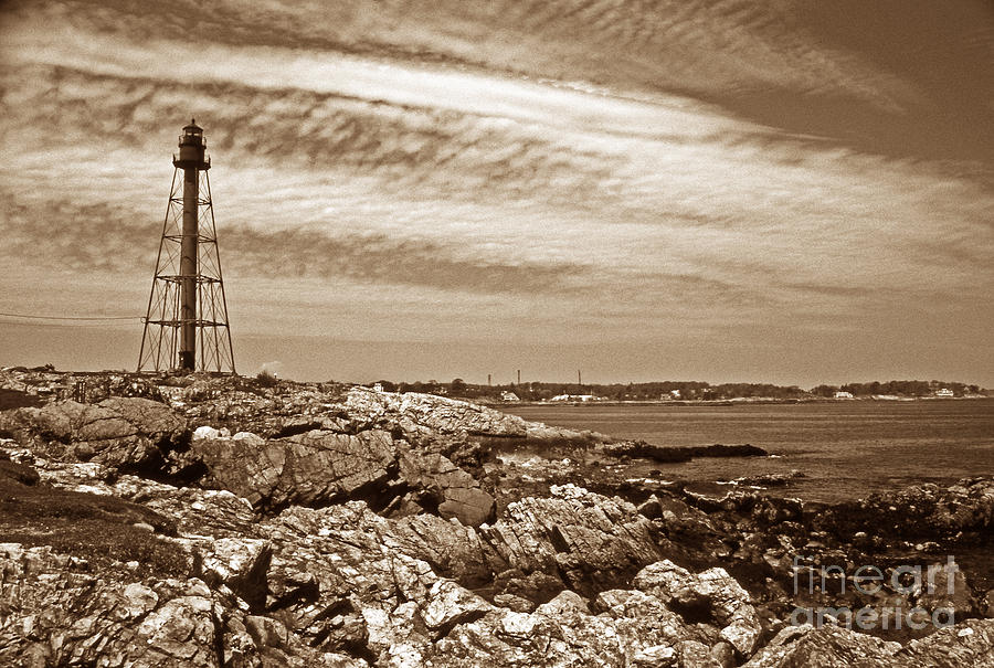 Marblehead Mass Lighthouse Photograph by Skip Willits