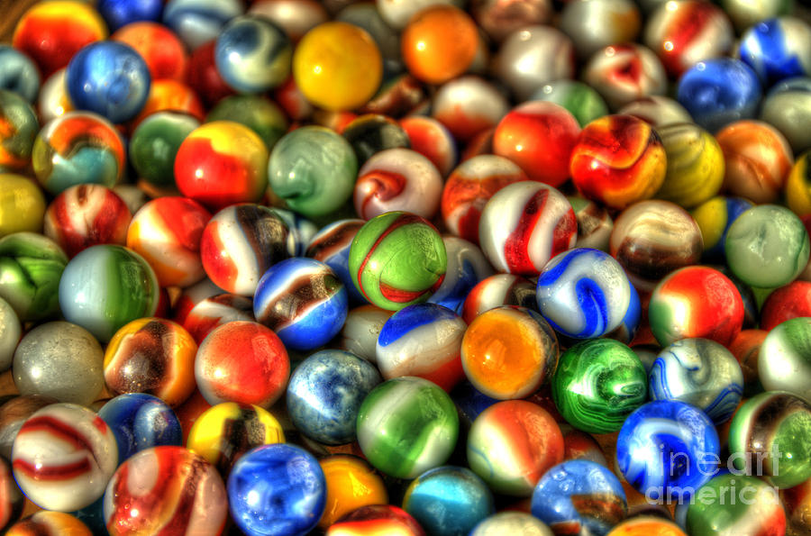Toy Photograph - Marbles 1 by Sarah Schroder