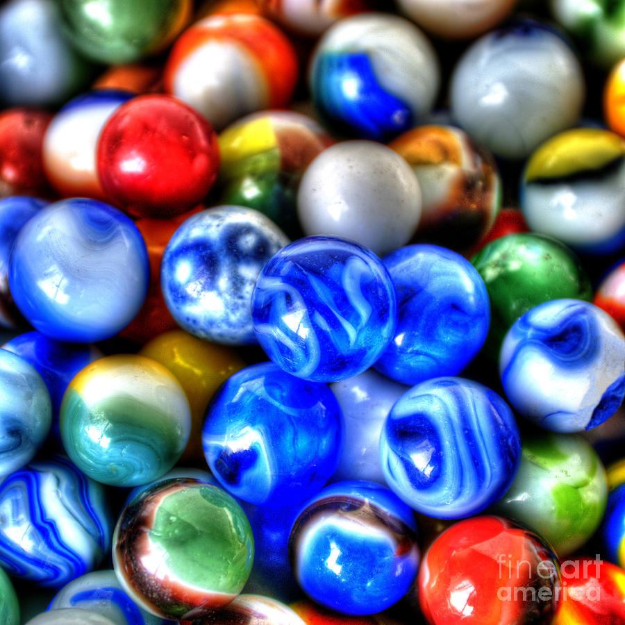 Toy Photograph - Marbles 3 by Sarah Schroder