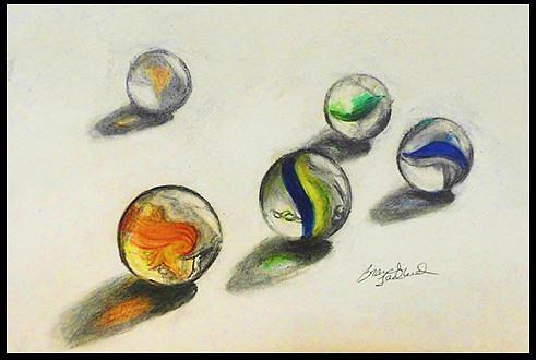 Marbles Drawing By Brandi Tadlock - Fine Art America