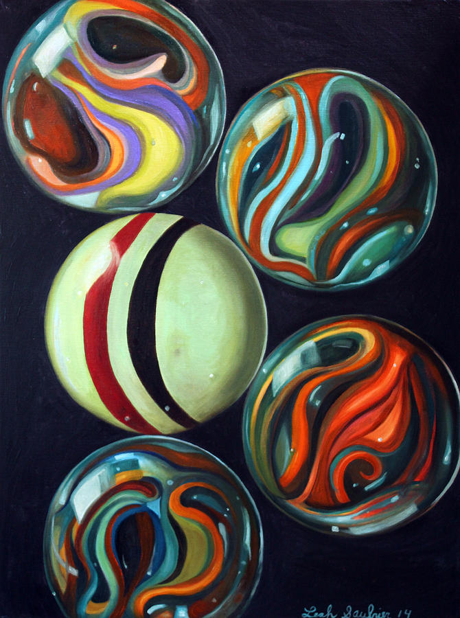 Marbles Edit 4 Painting by Leah Saulnier The Painting Maniac