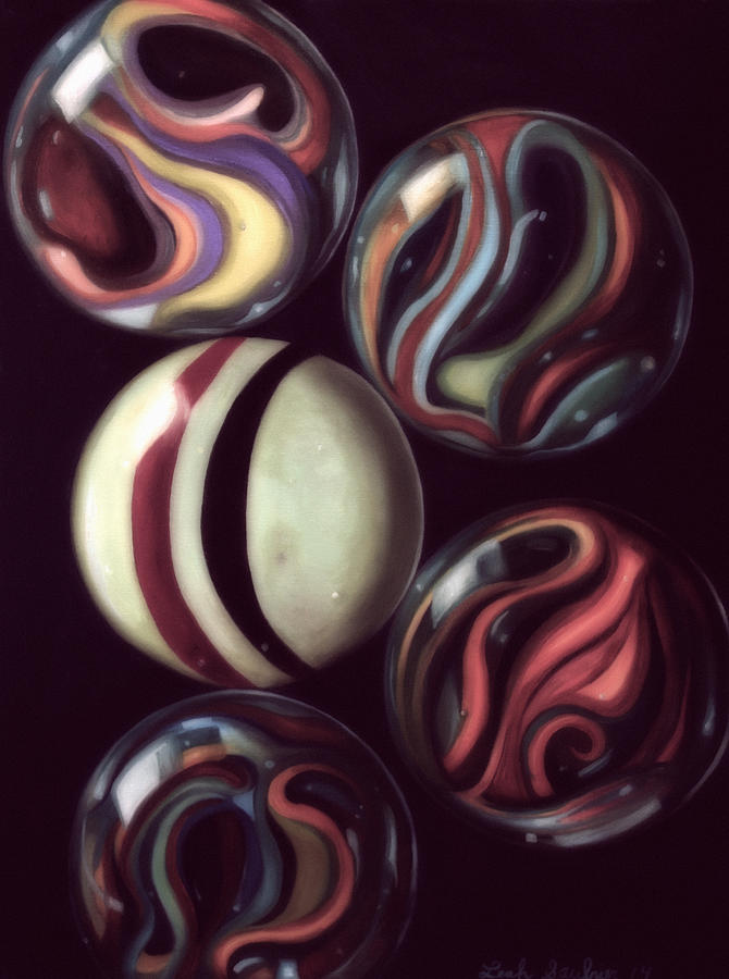 Marbles edit 5 Painting by Leah Saulnier The Painting Maniac