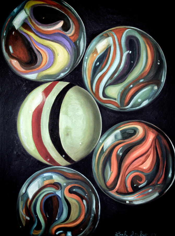 Marbles edit 6 Painting by Leah Saulnier The Painting Maniac