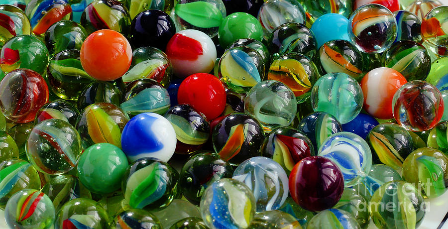 Marbles - Glass Balls - Toys - Ringers - Mibs Photograph by Barbara A Griffin
