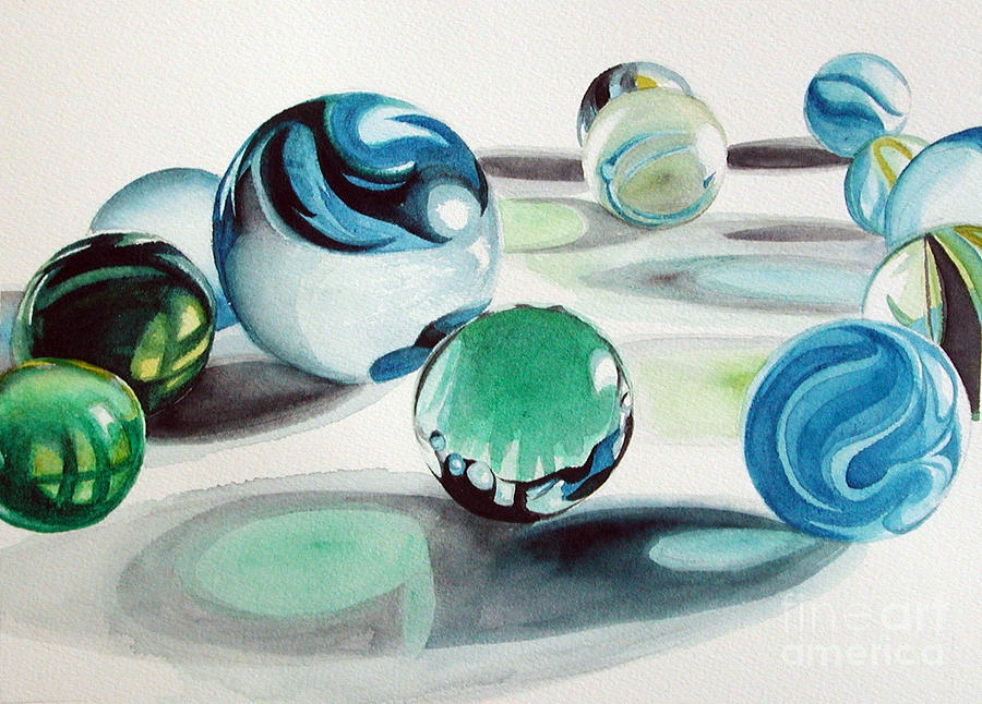 Toy Painting - Marbles I by Elizabeth  McRorie