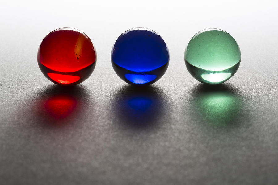 Marbles Red Blue Green 1 Photograph