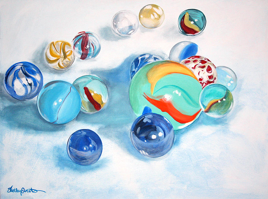Marbles Painting by Shelley Overton