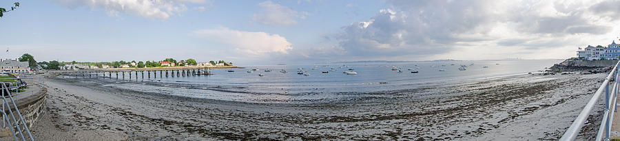 Marbleshead  Low Tide Panorama Photograph by Susan McMenamin