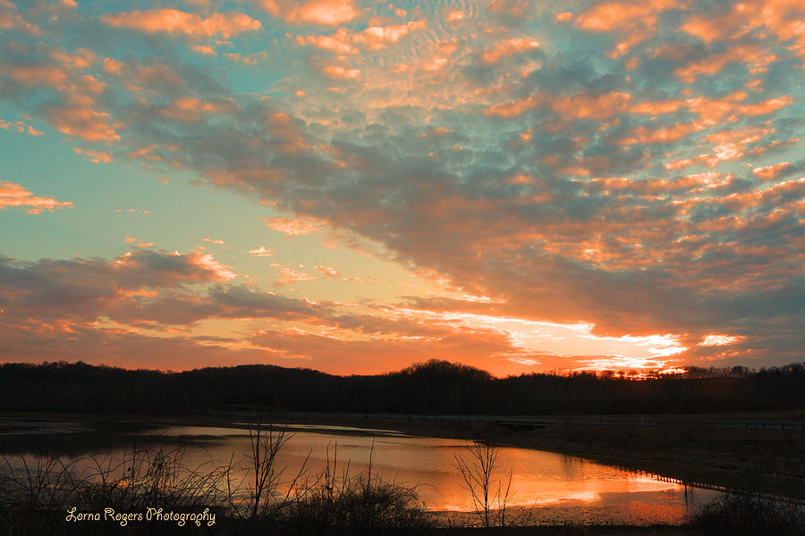 March Sunset with Signature Photograph by Lorna Rose Marie Mills DBA  Lorna Rogers Photography
