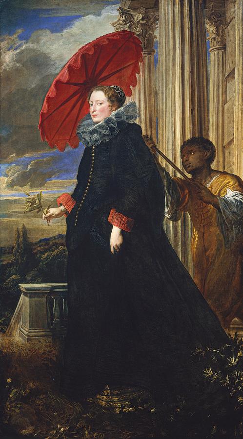 Marchesa Elena Grimaldi Cattaneo Painting by Anthony van Dyck