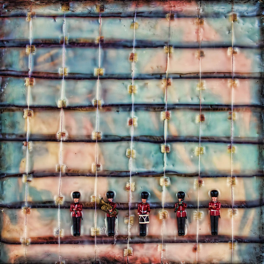 Marching Band Encaustic Mixed Media by Bellesouth Studio