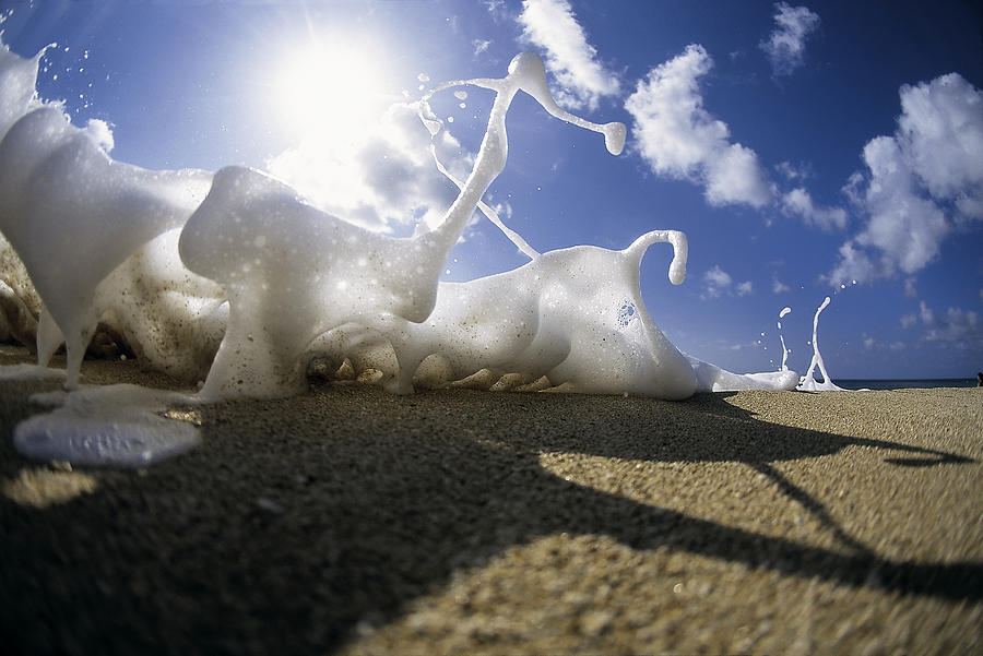 Nature Photograph - Marching Foam by Sean Davey