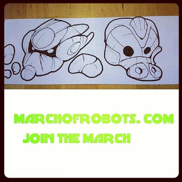 Sketch Photograph - Marchofrobots#13 #ashonimation #art by Ashon Wynn