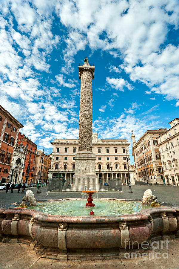 Marco Aurelio column - Rome - Italy Photograph by Luciano Mortula