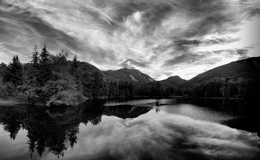 Marcy Dam Pond Black and White Photograph by Joshua House