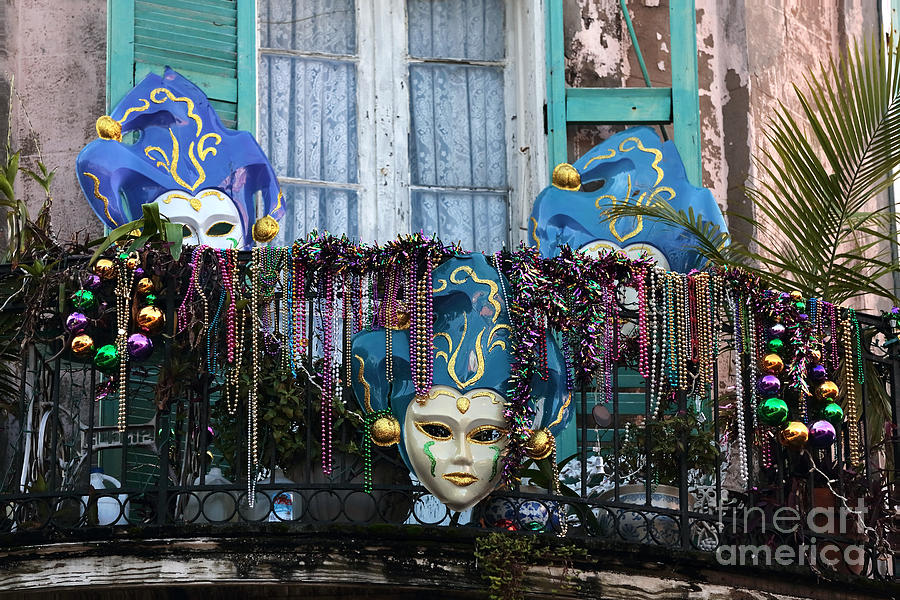 Mardi Gras Balcony Photograph By John Rizzuto