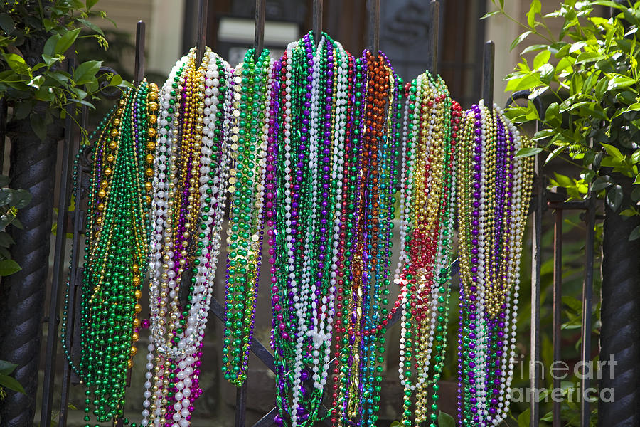 Mardi Gras Beads Photograph by Jim West