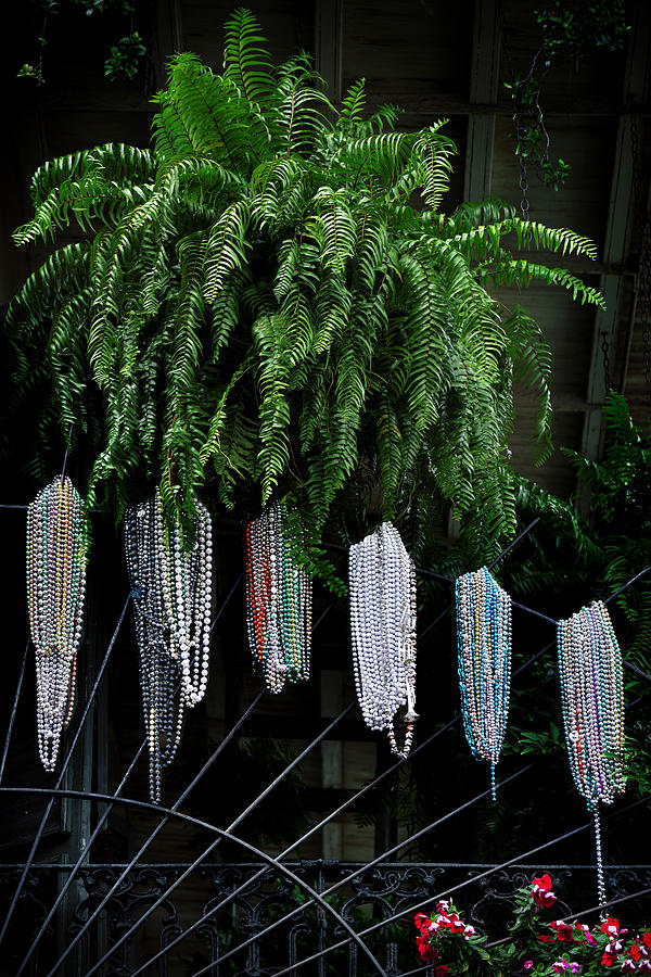 Unique Photograph - Mardi Gras Beads New Orleans by Alexandra Till