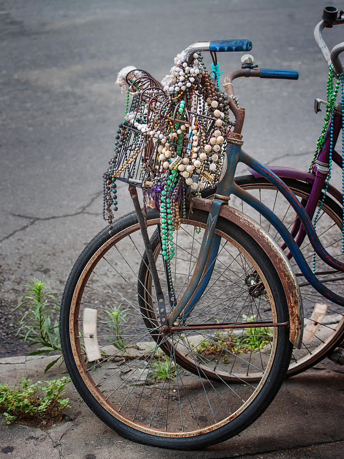 New Orleans Photograph - Mardi Gras Bicycle by Brenda Bryant