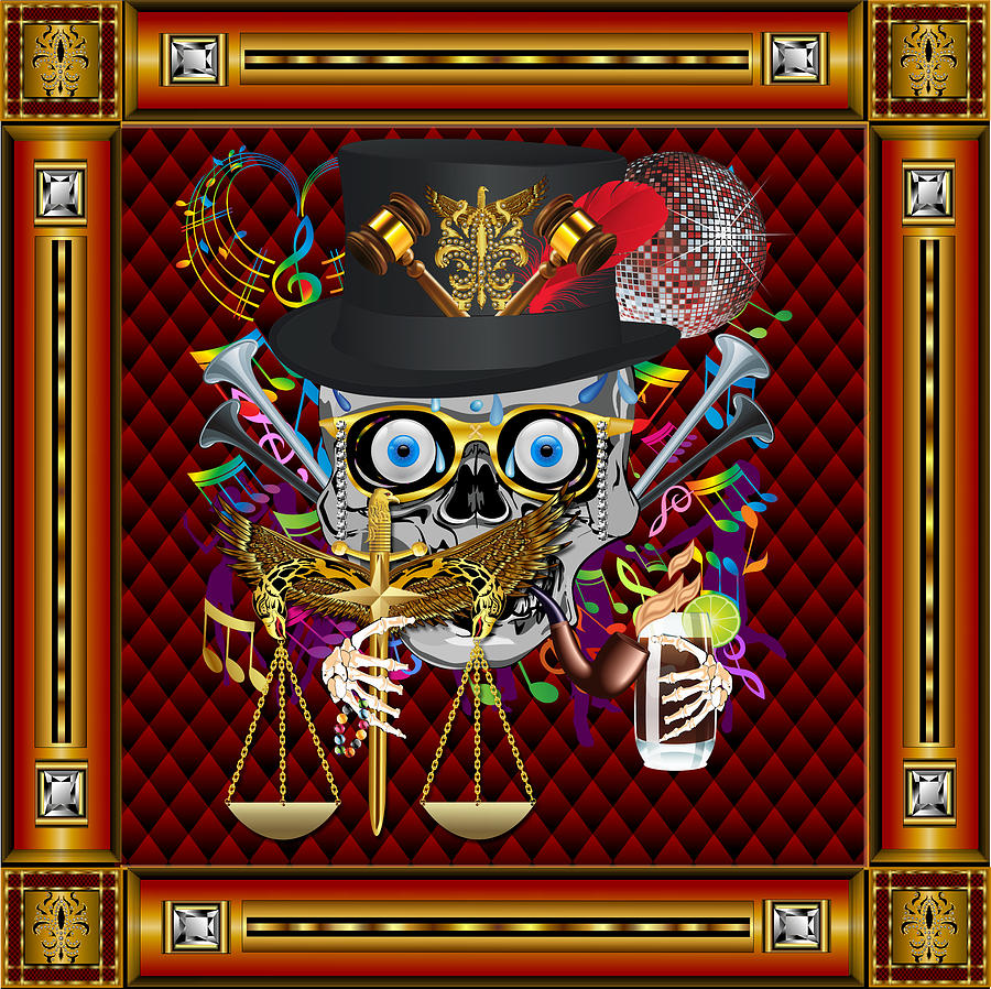 Mardi Gras Judge Vector Sample Digital Art By Bill Campitelle