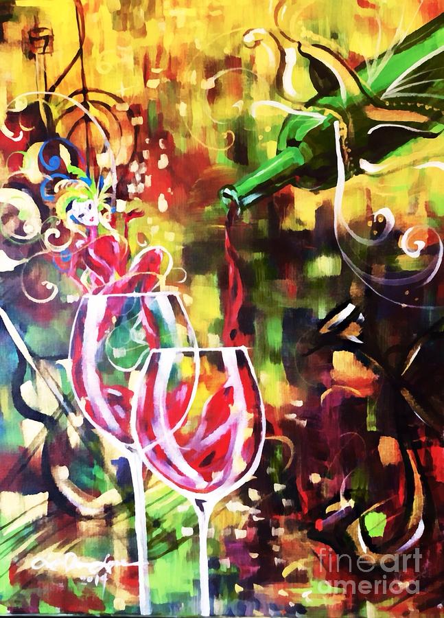 Mardi Gras Painting by Lisa Owen