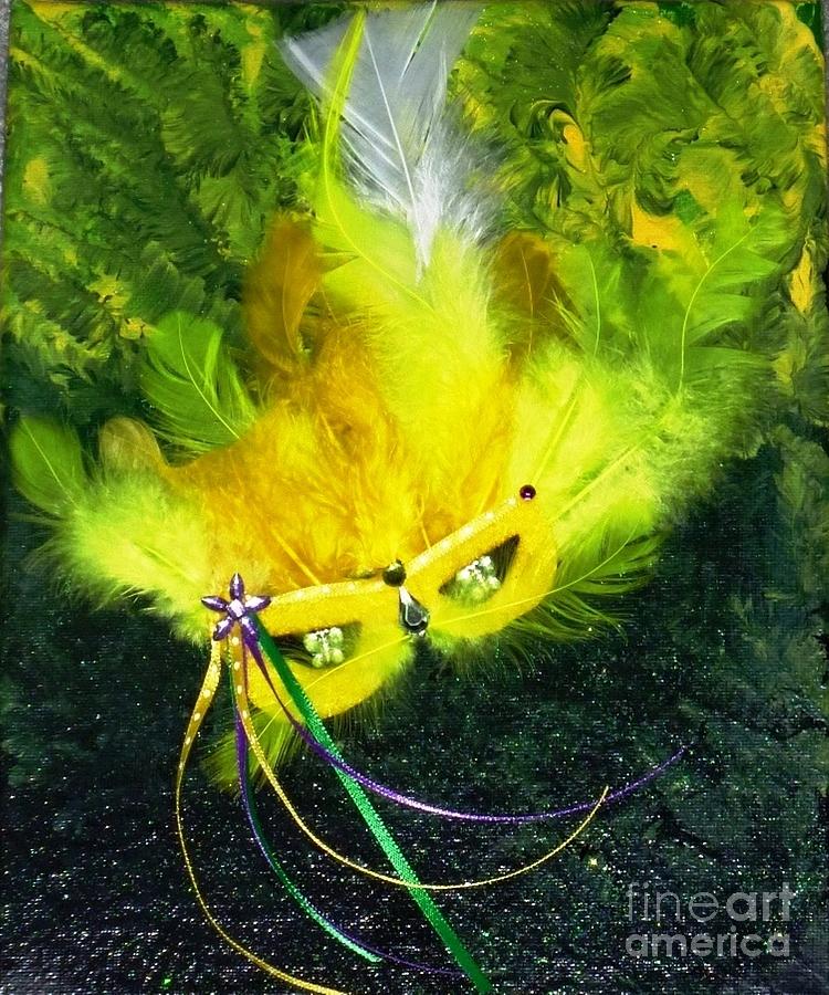 Mardi Gras on Green Painting by Alys Caviness-Gober