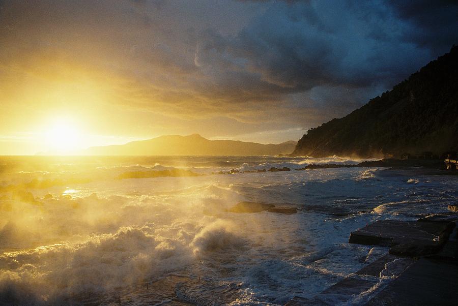 Storm Photograph - Mareggiata Al Tramonto - Storm At Sunset by Andrea Gabrieli Storm Photograph - Mareggiata Al Tramonto - Storm At Sunset by Andrea Gabrieli
