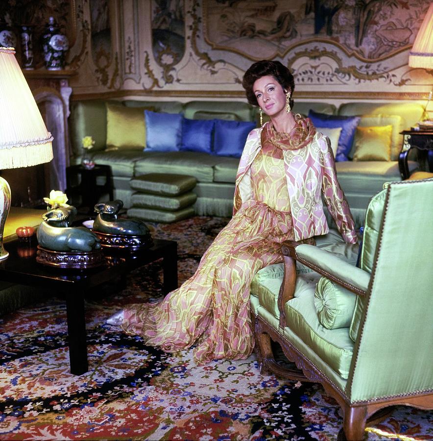 Marella Agnelli At Home Photograph by Horst P. Horst